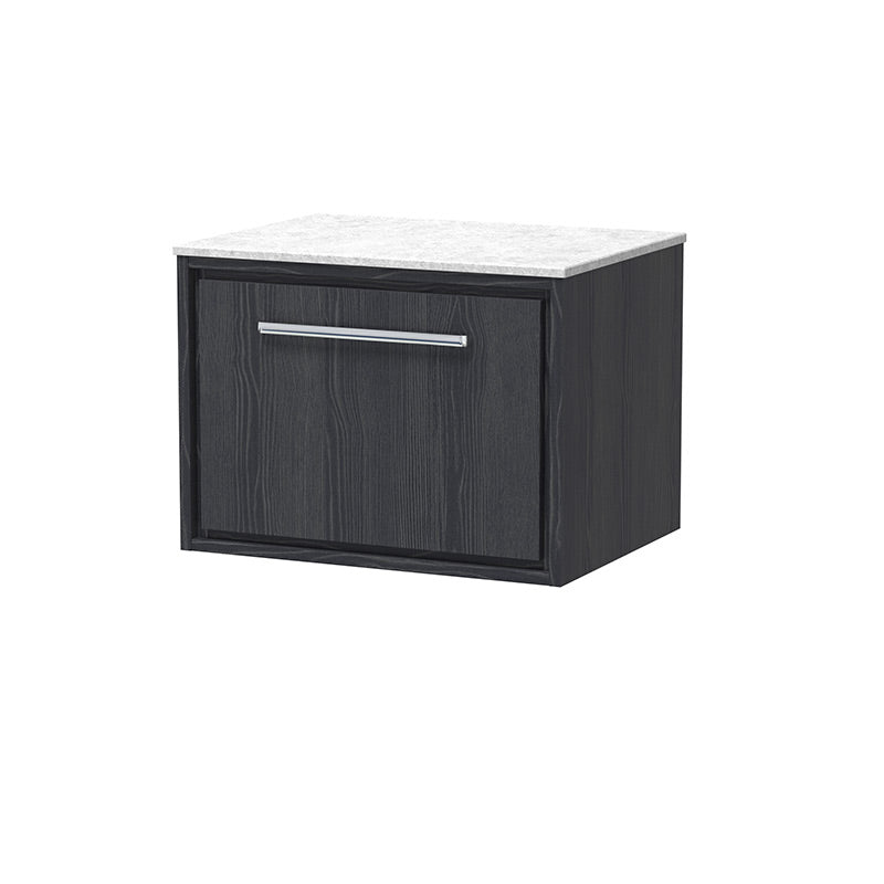 Hudson Reed Lille Wall Hung Single Drawer 600mm Vanity with Marble Worktop (1 size, 3 colours) - Brand New Bathrooms