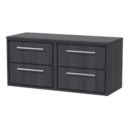 Hudson Reed Lille Wall Hung Four Drawer 1200mm Vanity with Matching Worktop (1 size, 3 colours) - Brand New Bathrooms