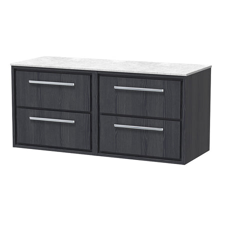 Hudson Reed Lille Wall Hung Four Drawer 1200mm Vanity with Marble Worktop (1 size, 3 colours) - Brand New Bathrooms