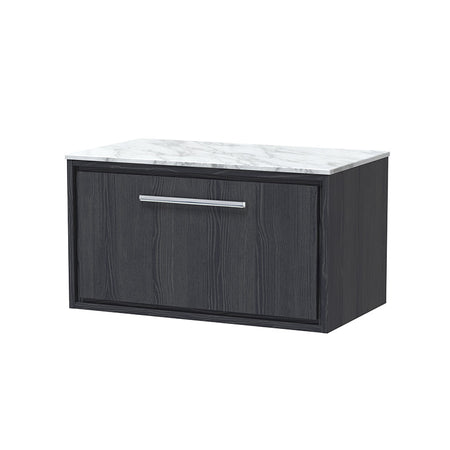 Hudson Reed Lille Wall Hung Single Drawer 800mm Vanity with Marble Worktop (1 size, 3 colours) - Brand New Bathrooms