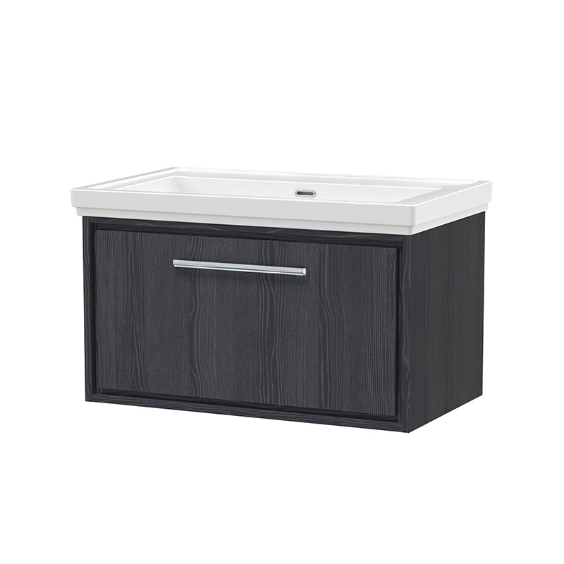Hudson Reed Lille Wall Hung Single Drawer 800mm Vanity with Fireclay Basin (1 size, 3 colours) - Brand New Bathrooms