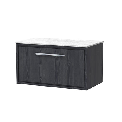 Hudson Reed Lille Wall Hung Single Drawer 800mm Vanity with Marble Worktop (1 size, 3 colours) - Brand New Bathrooms