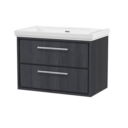 Hudson Reed Lille Wall Hung Double Drawer 800mm Vanity with Fireclay Basin (1 size, 3 colours) - Brand New Bathrooms