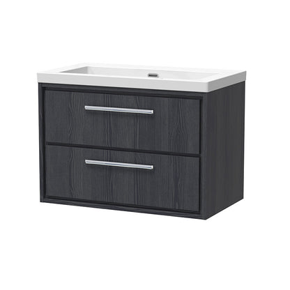 Hudson Reed Lille Wall Hung Double Drawer 800mm Vanity with Fireclay Basin (1 size, 3 colours) - Brand New Bathrooms