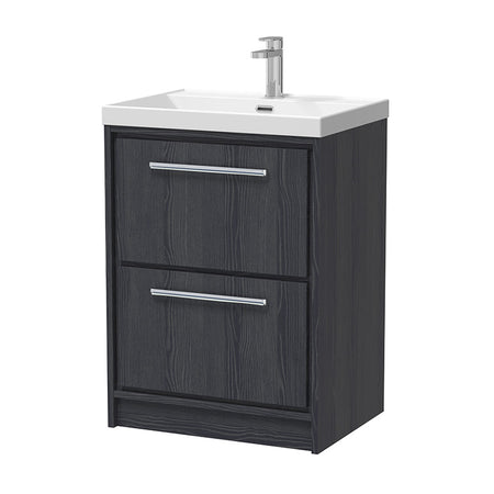Hudson Reed Lille Floor Standing Two Drawer 600mm Vanity with 1 tap hole Basin (1 size, 3 colours) - Brand New Bathrooms