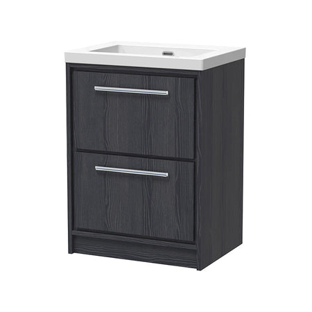Hudson Reed Lille Floor Standing Double Drawer 600mm Vanity with Fireclay Basin (1 size, 3 colours) - Brand New Bathrooms