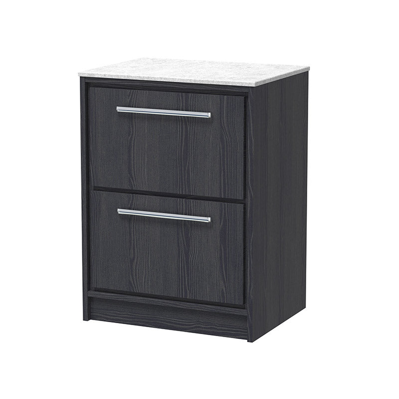 Hudson Reed Lille Floor Standing Double Drawer 600mm Vanity with Marble Worktop (1 size, 3 colours) - Brand New Bathrooms