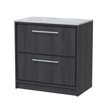 Hudson Reed Lille Floor Standing Double Drawer 800mm Vanity with Marble Worktop (1 size, 3 colours) - Brand New Bathrooms