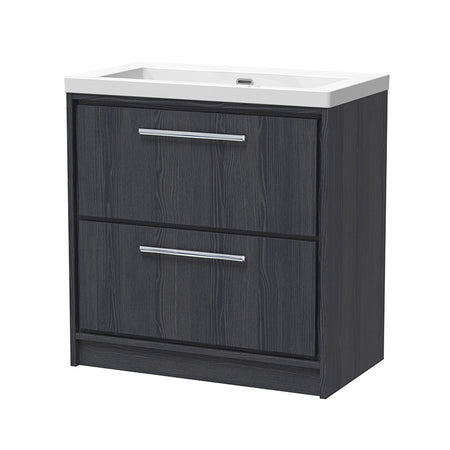 Hudson Reed Lille Floor Standing Double Drawer 800mm Vanity with Fireclay Basin (1 size, 3 colours) - Brand New Bathrooms