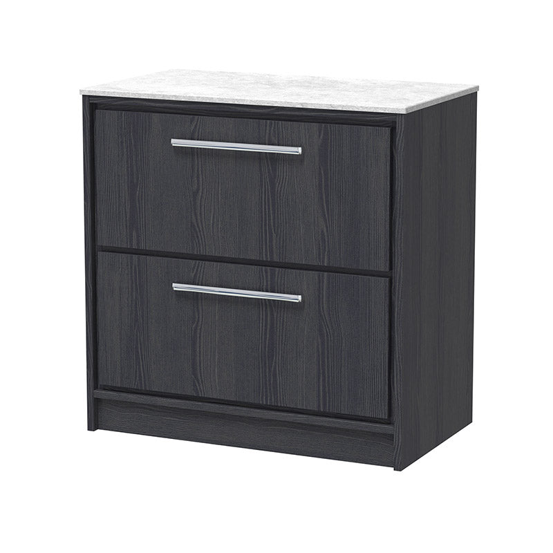 Hudson Reed Lille Floor Standing Double Drawer 800mm Vanity with Marble Worktop (1 size, 3 colours) - Brand New Bathrooms