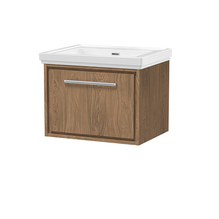 Hudson Reed Lille Wall Hung Single Drawer 600mm Vanity with Fireclay Basin (1 size, 3 colours) - Brand New Bathrooms