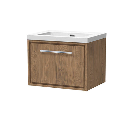 Hudson Reed Lille Wall Hung Single Drawer 600mm Vanity with Fireclay Basin (1 size, 3 colours) - Brand New Bathrooms