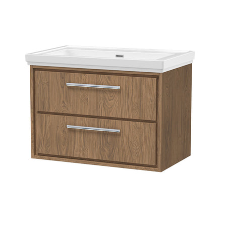 Hudson Reed Lille Wall Hung Double Drawer 800mm Vanity with Fireclay Basin (1 size, 3 colours) - Brand New Bathrooms