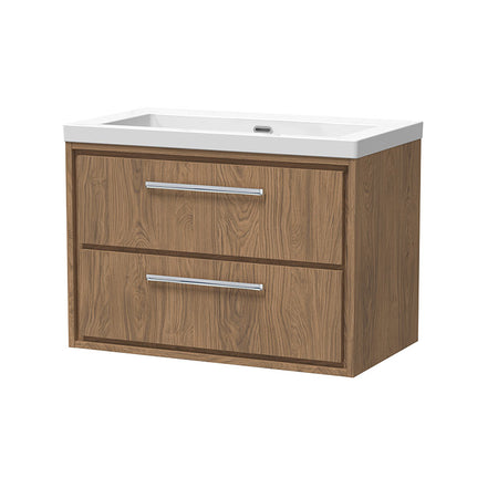 Hudson Reed Lille Wall Hung Double Drawer 800mm Vanity with Fireclay Basin (1 size, 3 colours) - Brand New Bathrooms