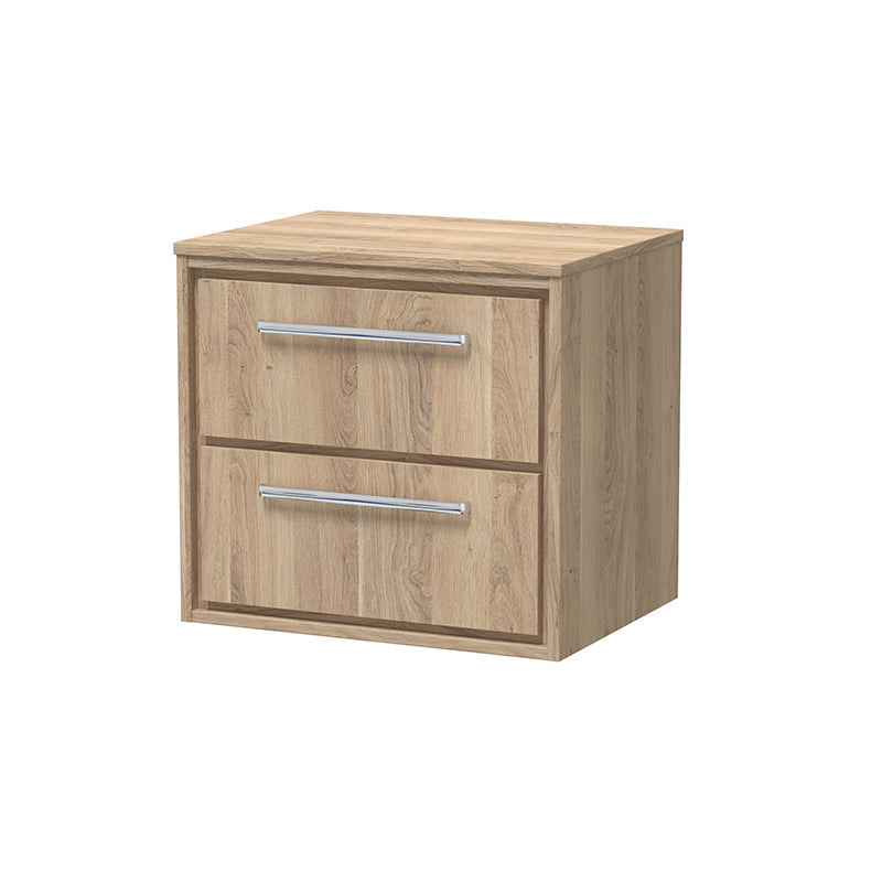 Hudson Reed Lille Wall Hung Four Drawer 600mm Vanity with Matching Worktop (1 size, 3 colours) - Brand New Bathrooms