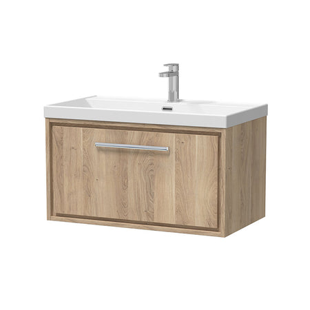 Hudson Reed Lille Wall Hung Single Drawer 800mm Vanity with 1 tap hole Vitreous China Basin (1 size, 3 colours) - Brand New Bathrooms