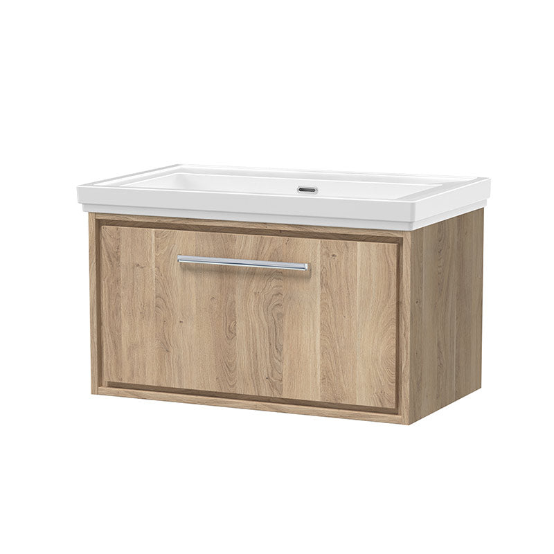 Hudson Reed Lille Wall Hung Single Drawer 800mm Vanity with Fireclay Basin (1 size, 3 colours) - Brand New Bathrooms
