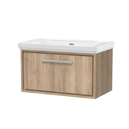 Hudson Reed Lille Wall Hung Single Drawer 800mm Vanity with Fireclay Basin (1 size, 3 colours) - Brand New Bathrooms