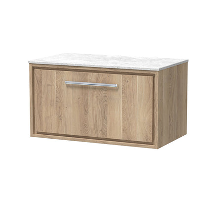 Hudson Reed Lille Wall Hung Single Drawer 800mm Vanity with Marble Worktop (1 size, 3 colours) - Brand New Bathrooms