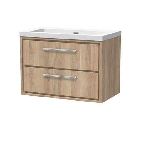 Hudson Reed Lille Wall Hung Double Drawer 800mm Vanity with Fireclay Basin (1 size, 3 colours) - Brand New Bathrooms
