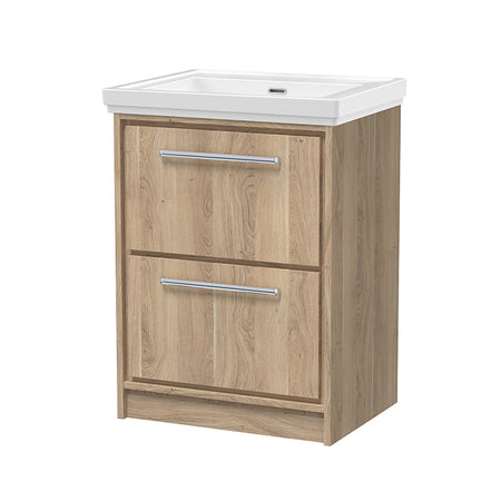 Hudson Reed Lille Floor Standing Double Drawer Vanity with Fireclay Basin (1 size, 3 colours) - Brand New Bathrooms