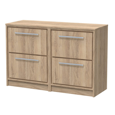 Hudson Reed Lille Floor Standing Four Drawer 1200mm Vanity with Matching Worktop (1 size, 3 colours) - Brand New Bathrooms