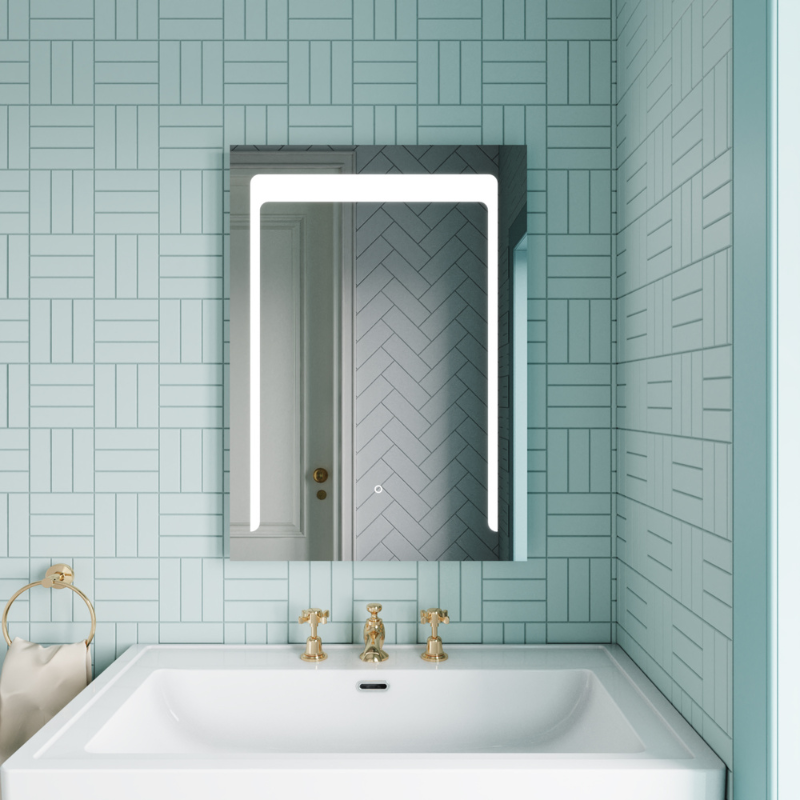 Nuie Carina 700mm x 500mm LED Mirror (Silver) - Brand New Bathrooms