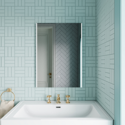 Nuie Anser 700mm x 500mm LED Mirror (Silver) - Brand New Bathrooms