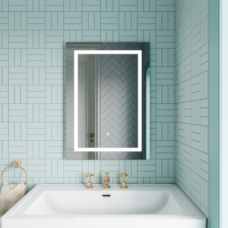 Nuie Sculptor 700mm x 500mm Touch Sensor Mirror (Silver) - Brand New Bathrooms