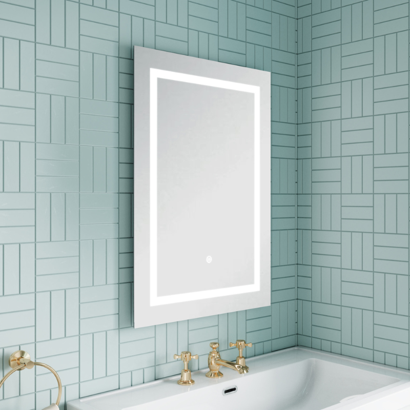 Nuie Sculptor 700mm x 500mm Touch Sensor Mirror (Silver) - Brand New Bathrooms