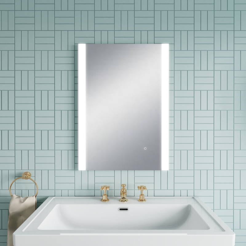 Nuie Castor 700mm x 500mm Ambient Touch Sensor Mirror (Silver) - Brand New Bathrooms