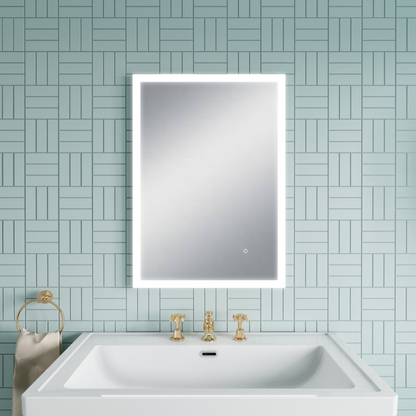 Nuie Leva 700mm x 500mm Ambient Touch Sensor Mirror (Silver) - Brand New Bathrooms