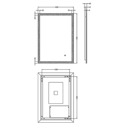 Nuie Leva 700mm x 500mm Ambient Mirror (Glass) - Brandnew Bathroom