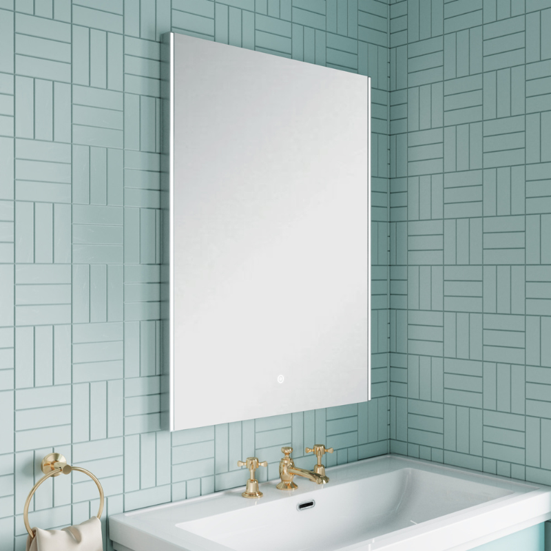 Nuie Cepheus 800mm x 600mm Ambient Touch Sensor Mirror (Silver) - Brand New Bathrooms