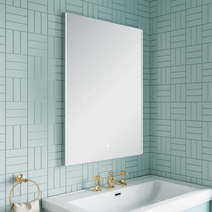 Nuie Cepheus 800mm x 600mm Ambient Touch Sensor Mirror (Silver) - Brand New Bathrooms