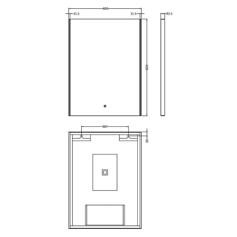 Nuie Cepheus 800mm x 600mm Ambient Touch Sensor Mirror (Glass) - Brandnew Bathroom