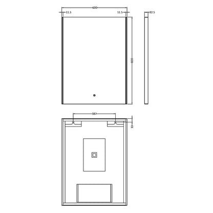 Nuie Cepheus 800mm x 600mm Ambient Touch Sensor Mirror (Glass) - Brandnew Bathroom