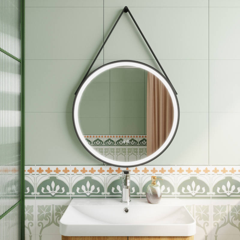 Nuie Salana 600mm Round Touch Sensor Illuminated Mirror (3 colours) - Brand New Bathrooms