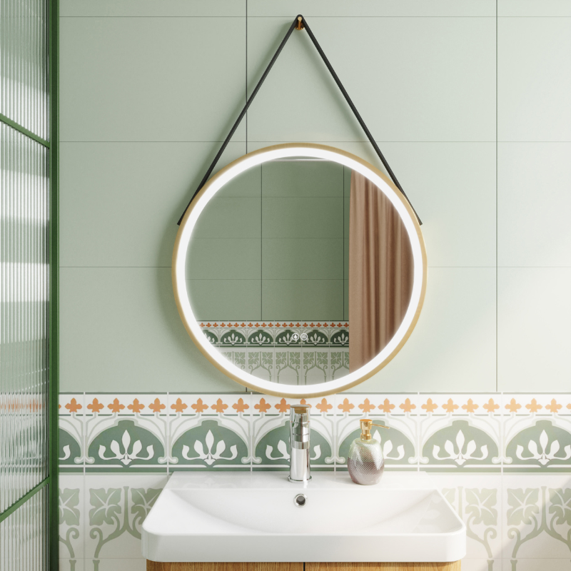 Nuie Salana 600mm Round Touch Sensor Illuminated Mirror (3 colours) - Brand New Bathrooms