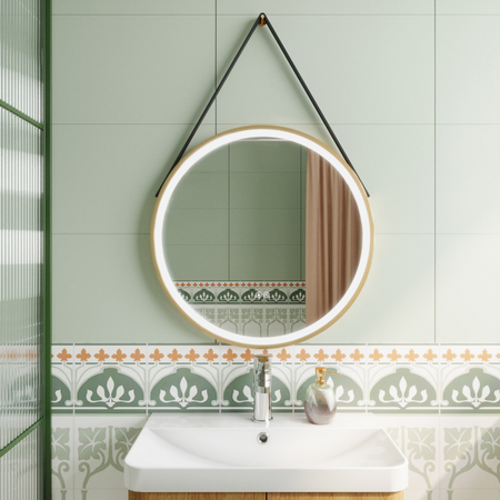 Nuie Salana 600mm Round Touch Sensor Illuminated Mirror (3 colours) - Brand New Bathrooms