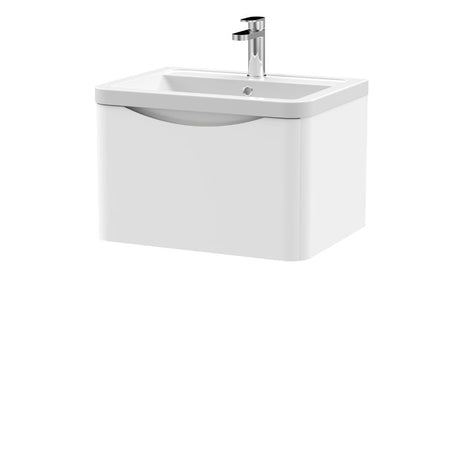 Nuie Lunar Wall Hung 1 Drawer Unit & Ceramic Basin (1 size, 5 colours) - Brand New Bathrooms