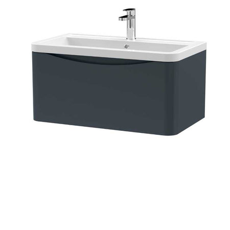 Nuie Lunar Wall Hung 1 Drawer Unit & Ceramic Basin (1 size, 5 colours) - Brand New Bathrooms