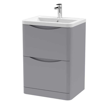 Nuie Lunar Floor Standing 2 Drawer Unit & Ceramic Basin (1 size, 5 colours) - Brand New Bathrooms