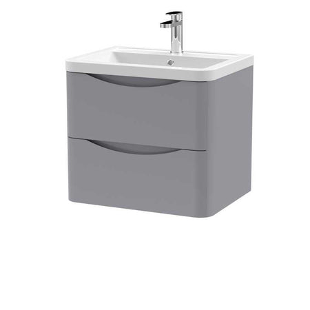 Nuie Lunar Wall Hung 2 Drawer Unit & Ceramic Basin (1 size, 5 colours) - Brand New Bathrooms