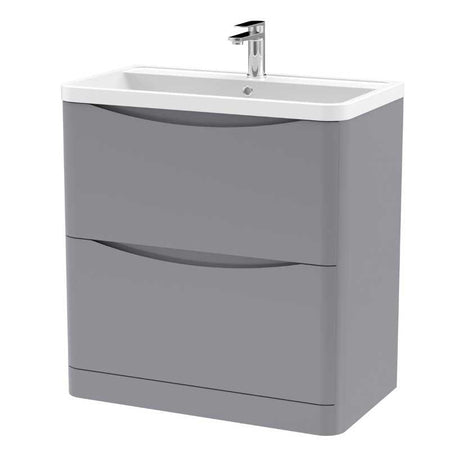 Nuie Lunar Floor Standing 2 Drawer Unit & Polymarble Basin (1 size, 5 colours) - Brand New Bathrooms
