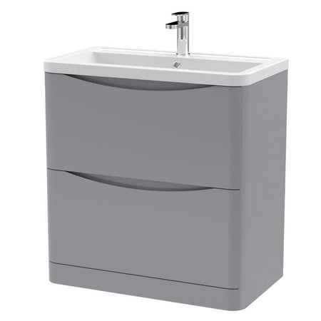 Nuie Lunar Floor Standing 2 Drawer Unit & Ceramic Basin (1 size, 5 colours) - Brand New Bathrooms