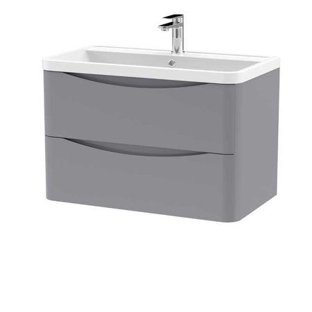 Nuie Lunar Wall Hung 2 Drawer Unit & Polymarble Basin (1 size, 5 colours) - Brand New Bathrooms