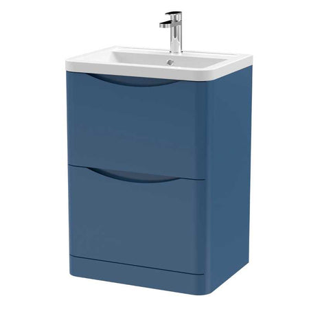 Nuie Lunar Floor Standing 2 Drawer Unit & Ceramic Basin (1 size, 5 colours) - Brand New Bathrooms