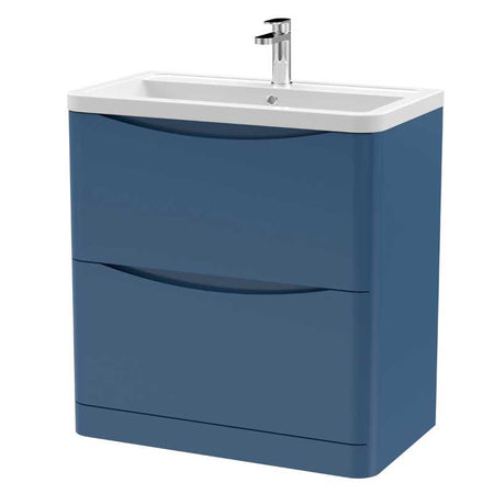 Nuie Lunar Floor Standing 2 Drawer Unit & Ceramic Basin (1 size, 5 colours) - Brand New Bathrooms