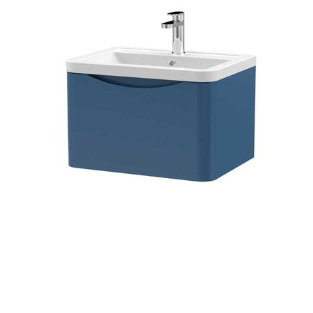 Nuie Lunar Wall Hung 1 Drawer Unit & Ceramic Basin (1 size, 5 colours) - Brand New Bathrooms